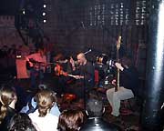 Slava Kurashov, Leonid Fedorov, Alexei Khvostenko, Vladimir Volkov. Barbee club, Tel-Aviv, Israel, 19.02.2001. Photo by Konstantin Hoshana