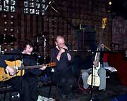 Leonid Fedorov, Alexei Khvostenko, Vladimir Volkov. Barbee club, Tel-Aviv, Israel, 19.02.2001. Photo by Konstantin Hoshana